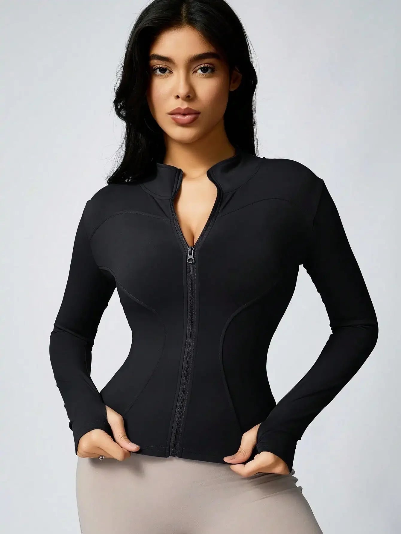 Zip-Up Turtleneck Sports Jacket