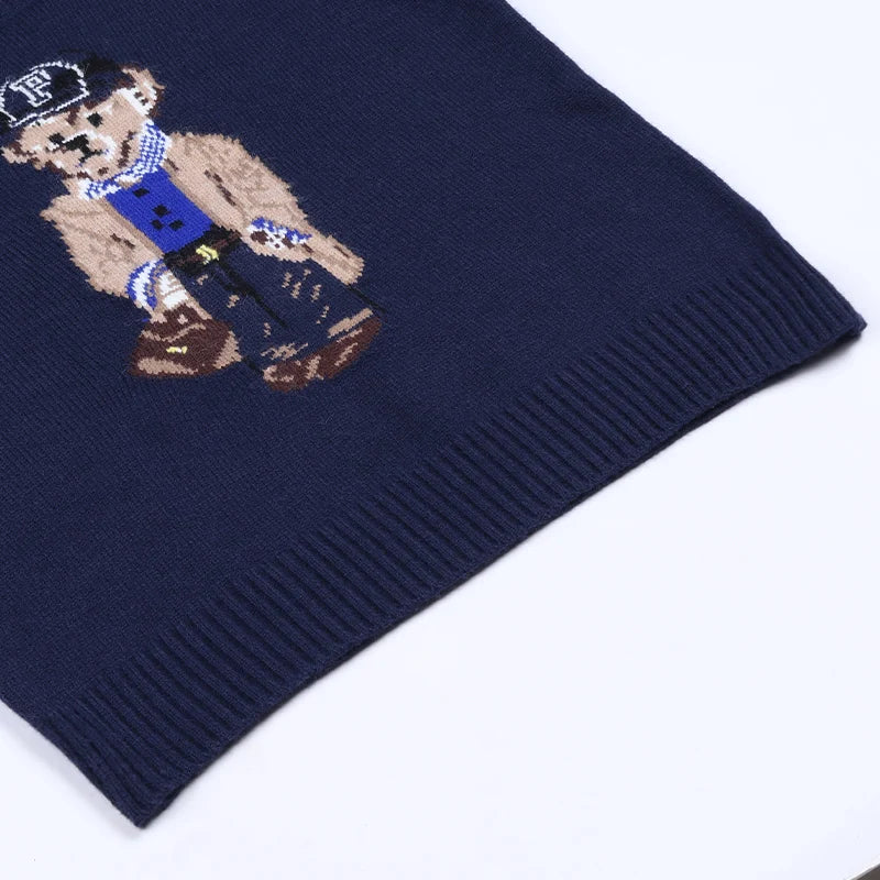 Winter Bear Crest Designer Pullover