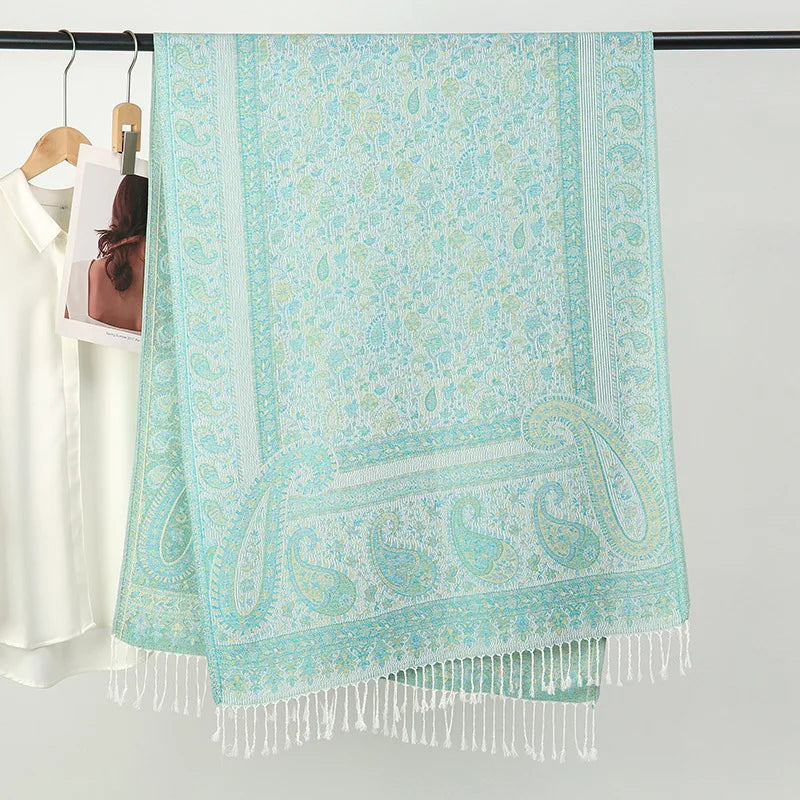 Retro Shawl Cashew Flower Geometric Scarf