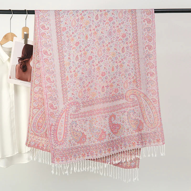 Retro Shawl Cashew Flower Geometric Scarf