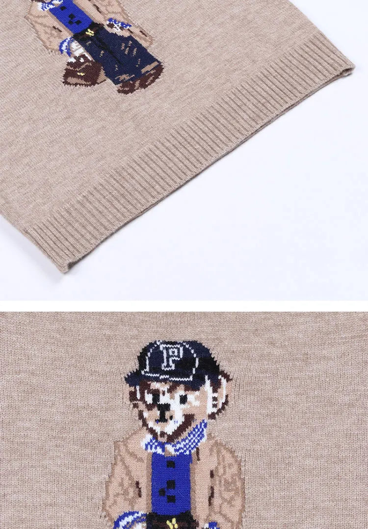 Winter Bear Crest Designer Pullover