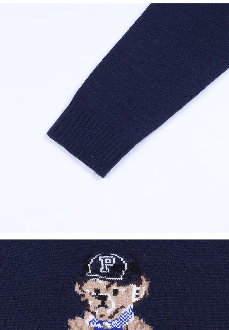 Winter Bear Crest Designer Pullover