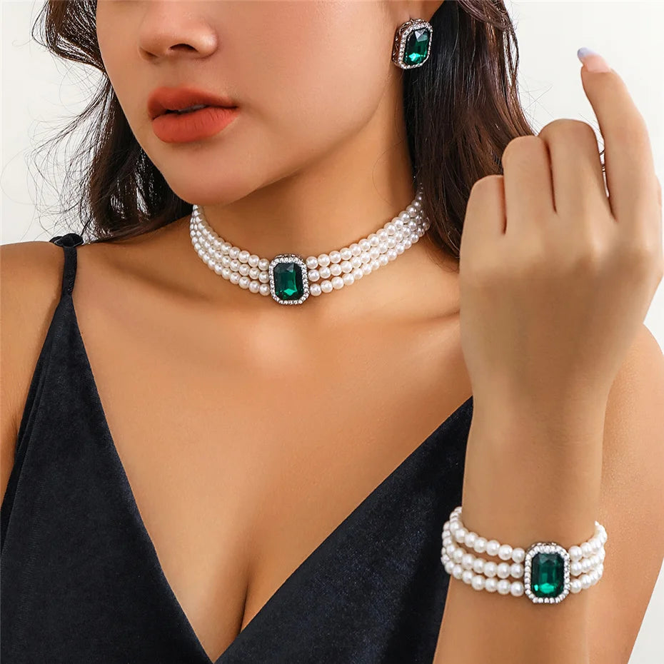 ItsYara Pharaonic Multilayer Imitation Pearl Set