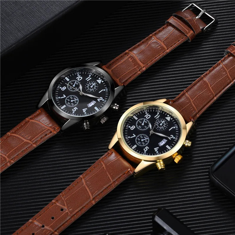 ItsYara Business Leather Watch