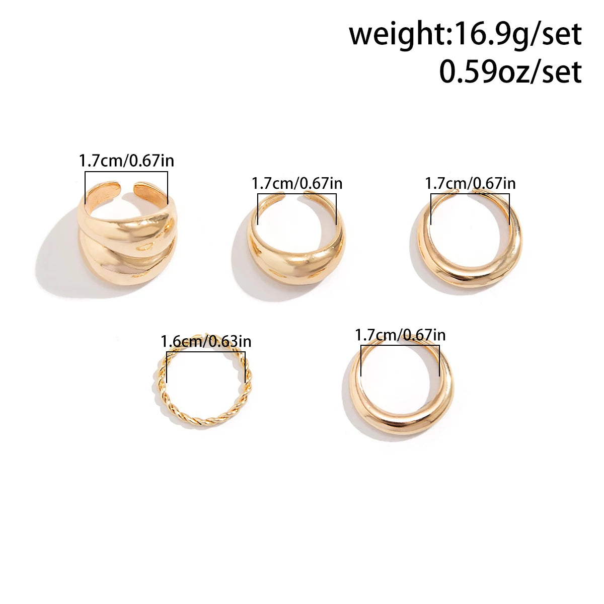 ItsYara 5Pcs Bohemian Rings