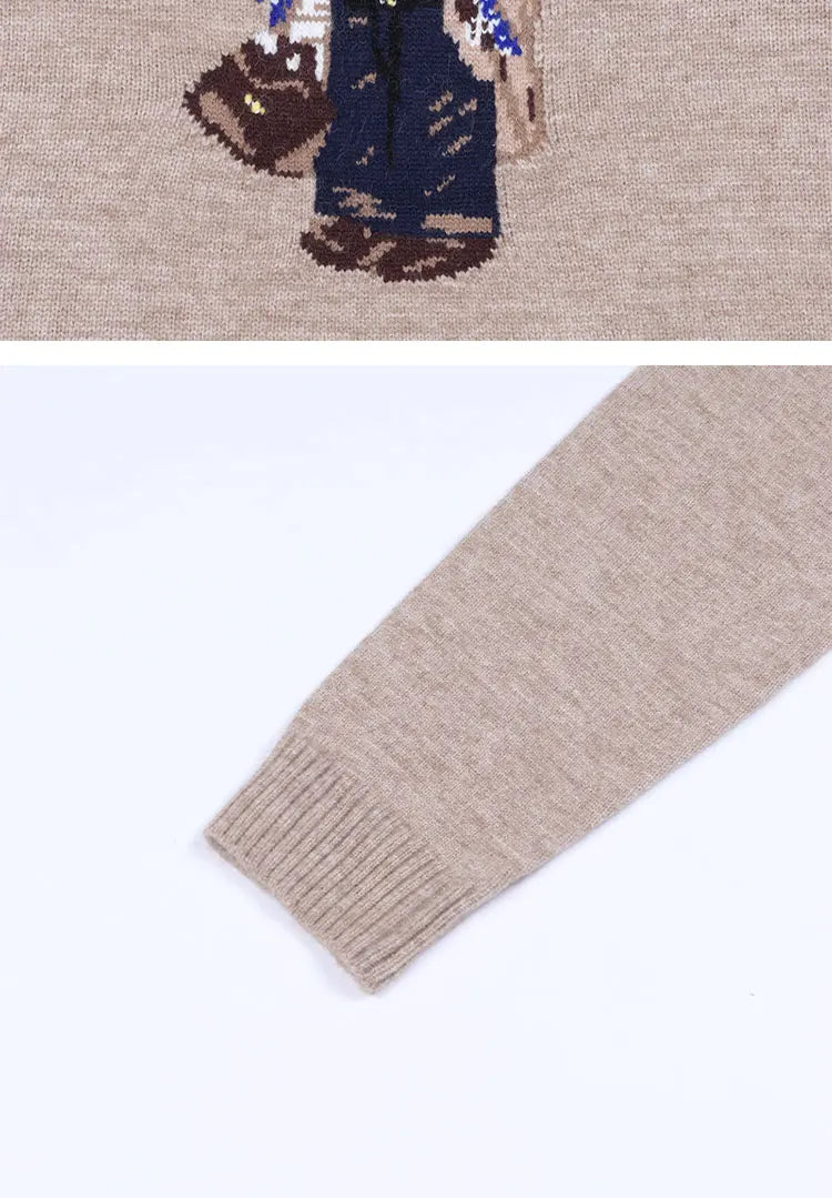 Winter Bear Crest Designer Pullover