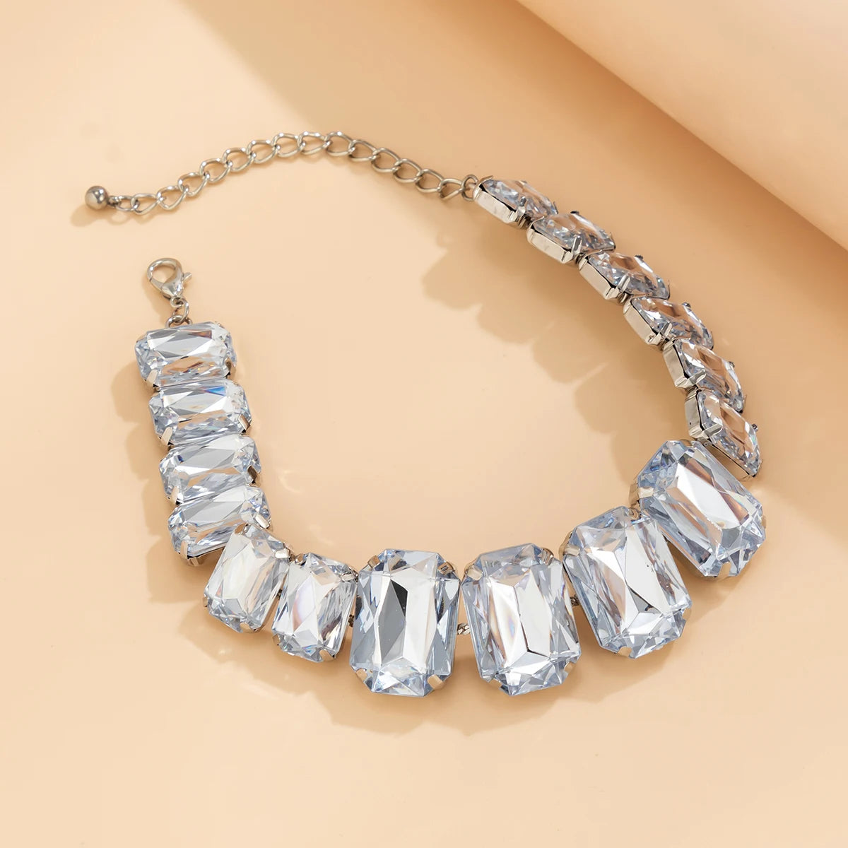 ItsYara Exquisite Block Rhinestone Necklace