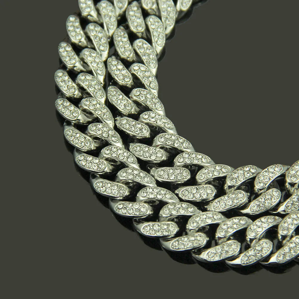 ItsYara  Luxury All Rhinestone 13MM Cuban Chain