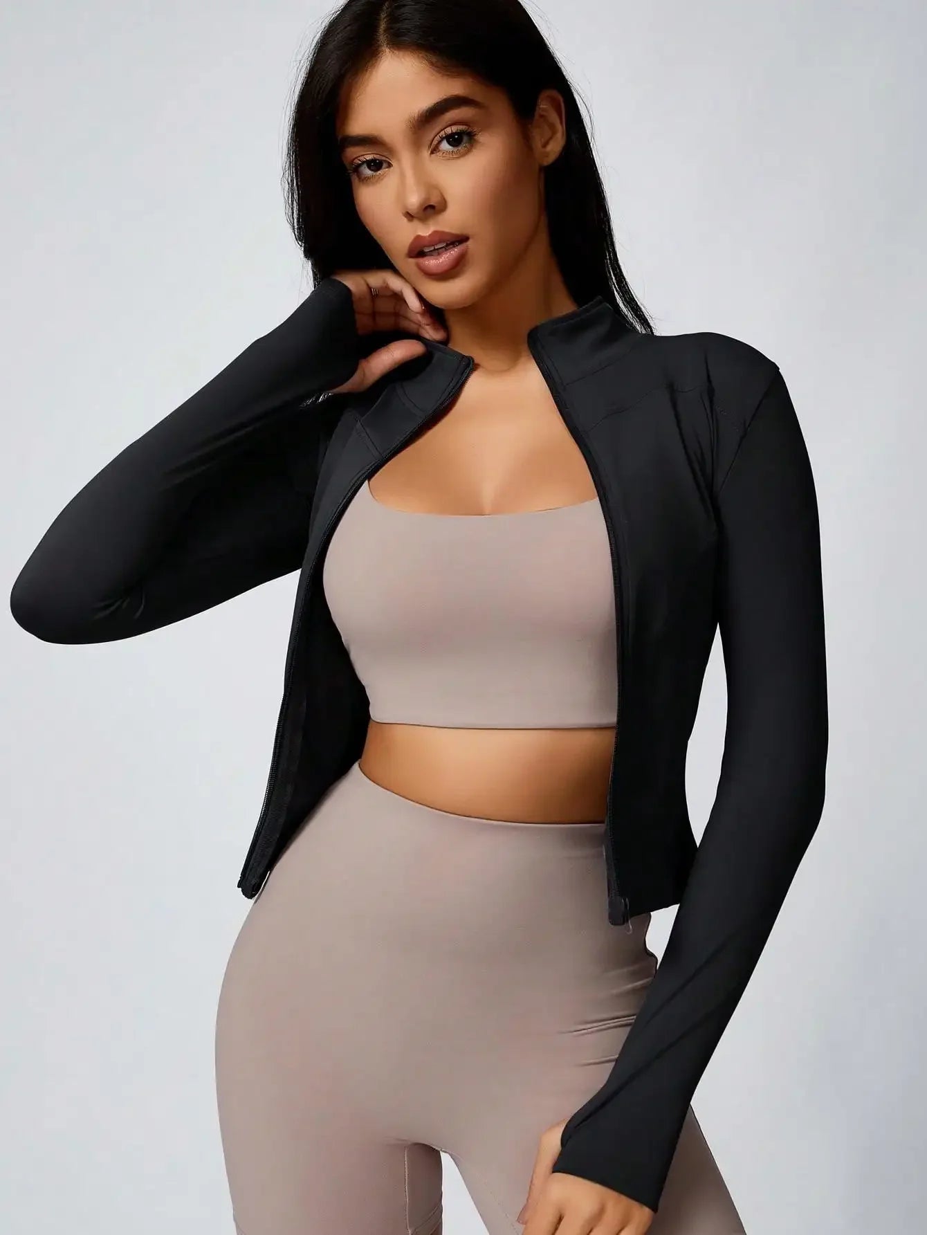 Zip-Up Turtleneck Sports Jacket