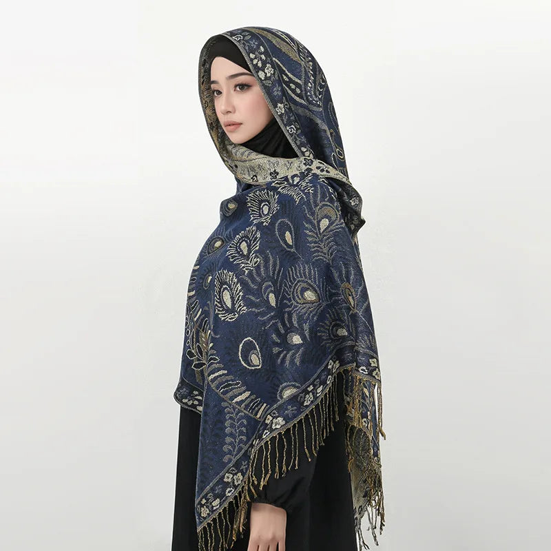 Retro Shawl Cashew Flower Geometric Scarf