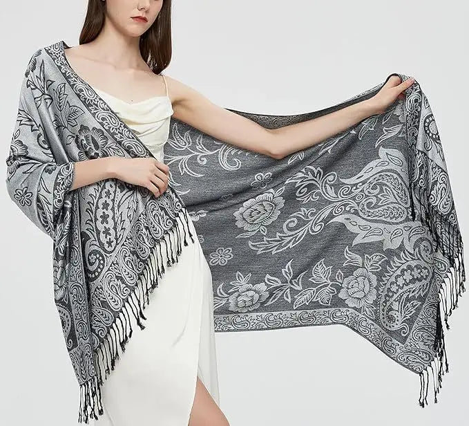 Retro Shawl Cashew Flower Geometric Scarf