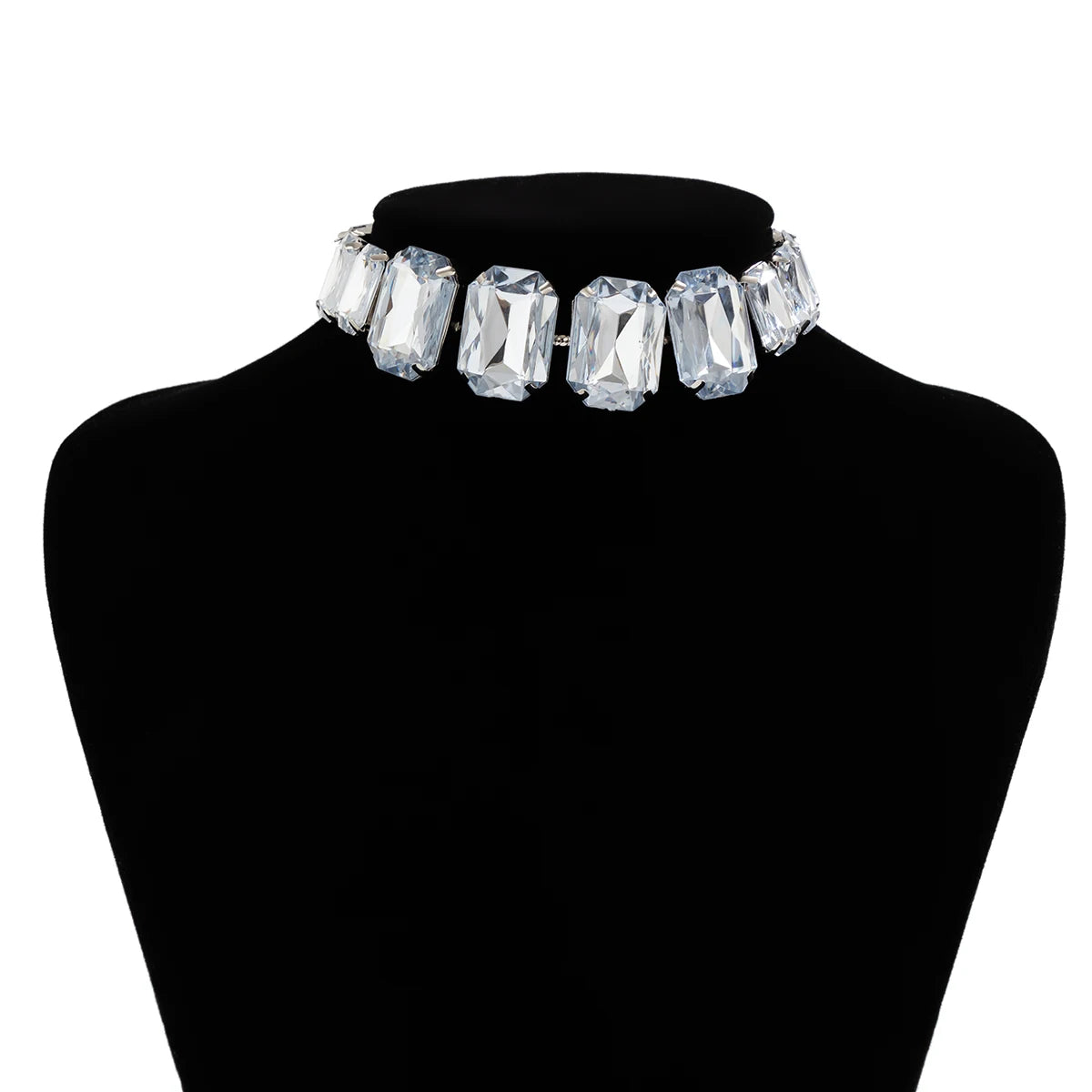 ItsYara Exquisite Block Rhinestone Necklace