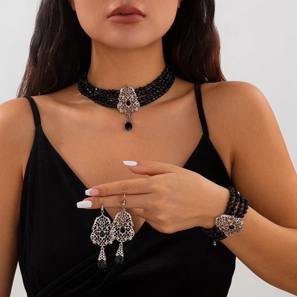 ItsYara Pharaoniv 3Pcs/Set Multilayer Crystal Choker