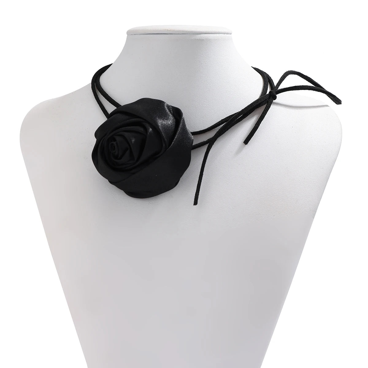 ItsYara Gothic Satin Rose Necklace