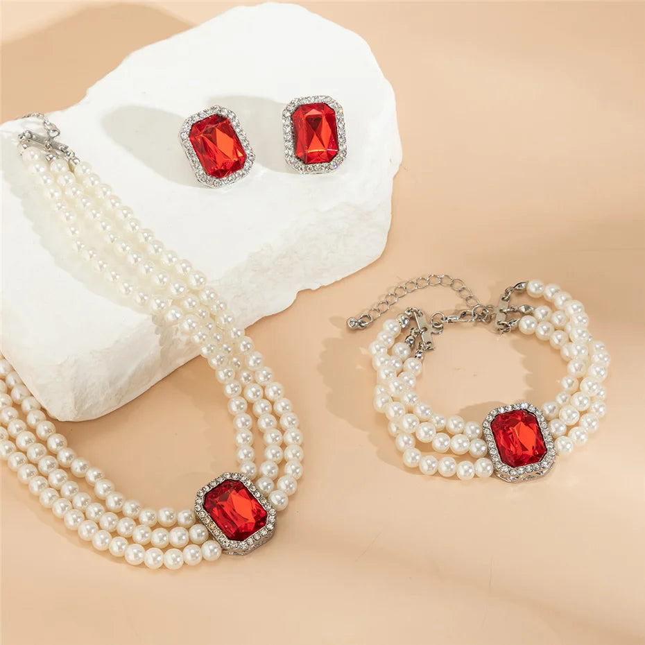 ItsYara Pharaonic Multilayer Imitation Pearl Set