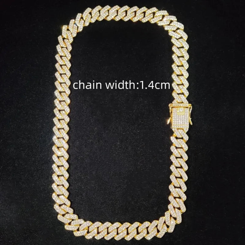 ItsYara Cuban Chain Iced Out Bling Necklace