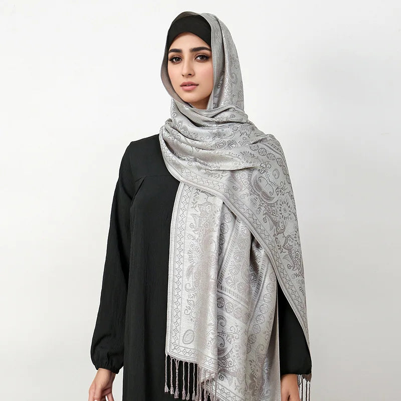 Retro Shawl Cashew Flower Geometric Scarf