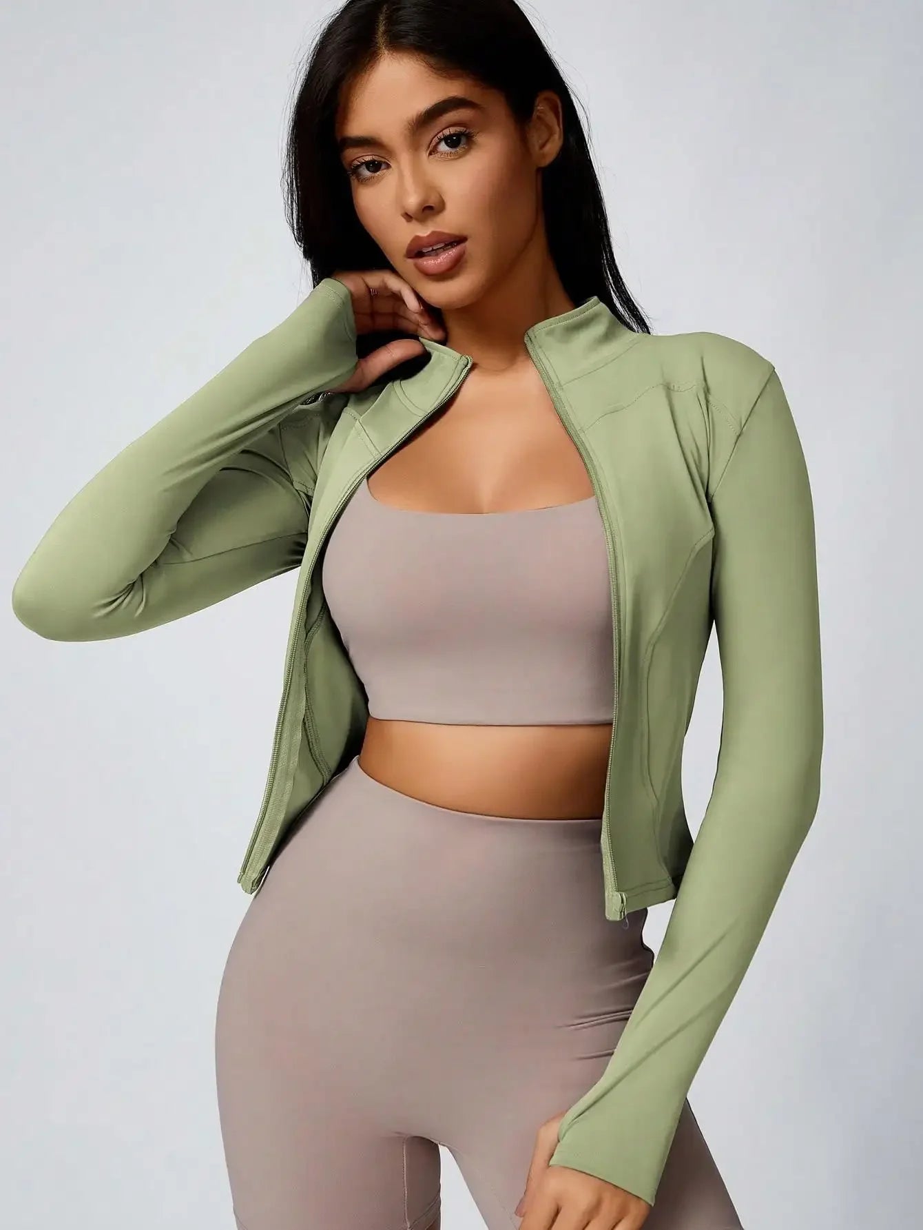 Zip-Up Turtleneck Sports Jacket