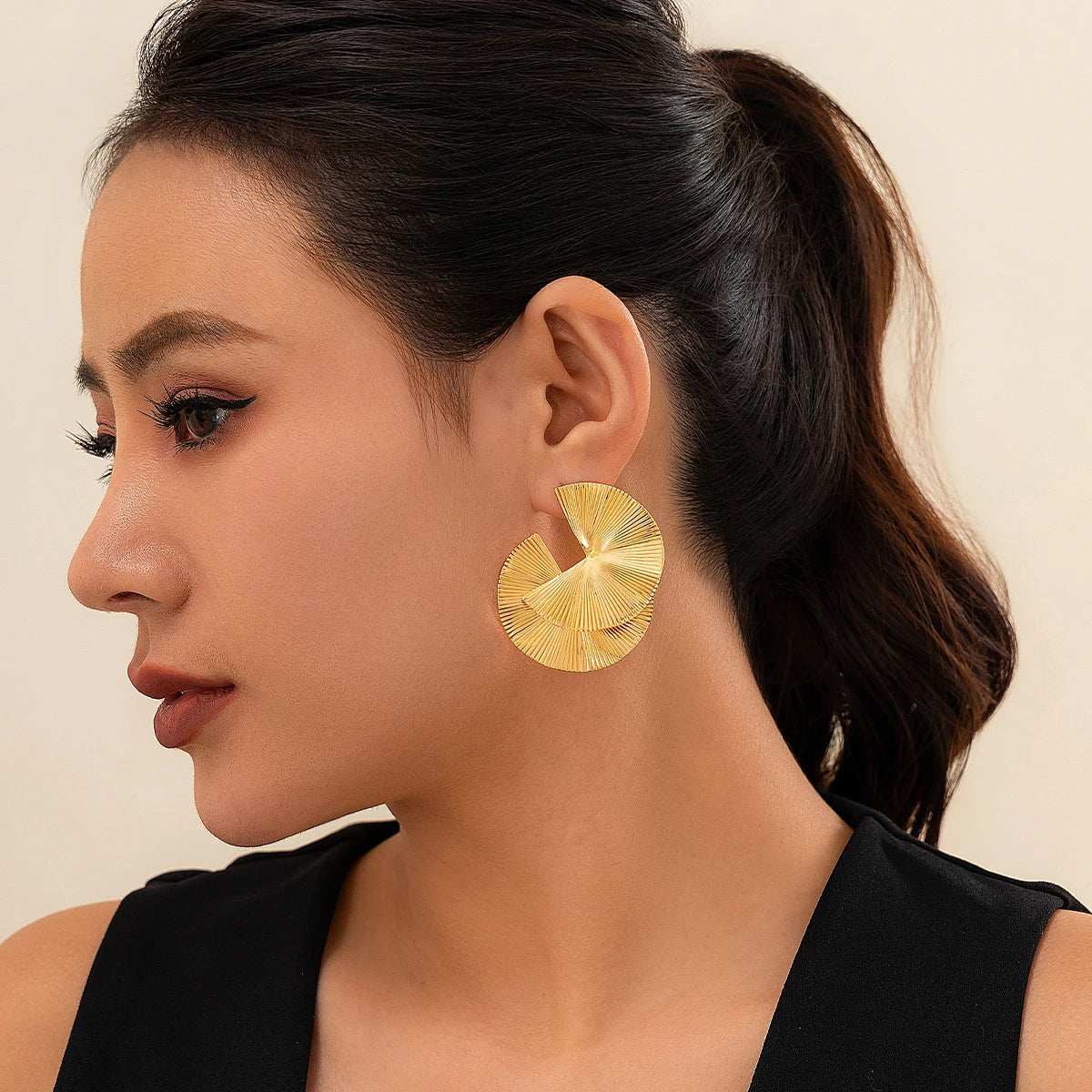 ItsYara Pharaonic Fan Stud Earrings