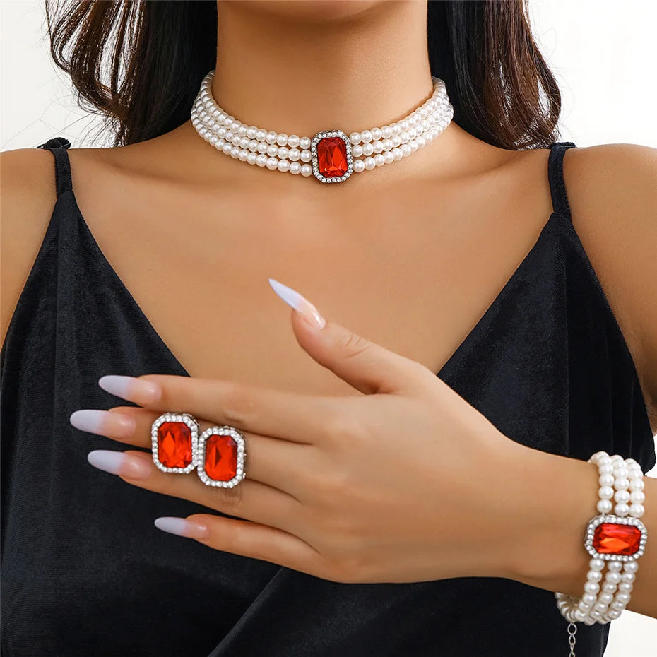 ItsYara Pharaonic Multilayer Imitation Pearl Set