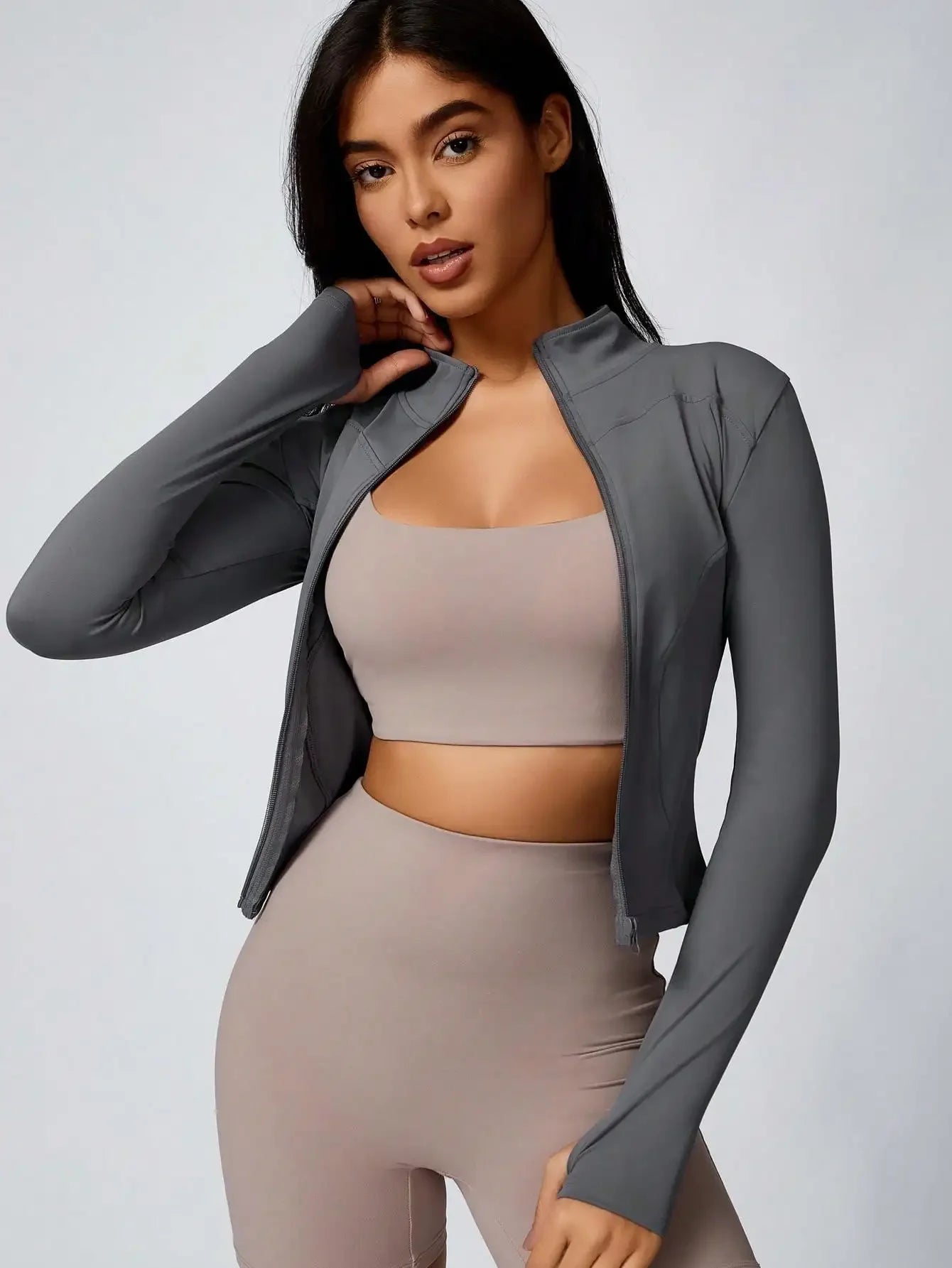 Zip-Up Turtleneck Sports Jacket