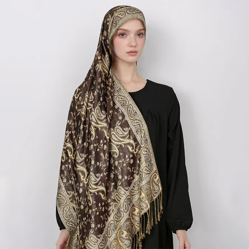 Retro Shawl Cashew Flower Geometric Scarf