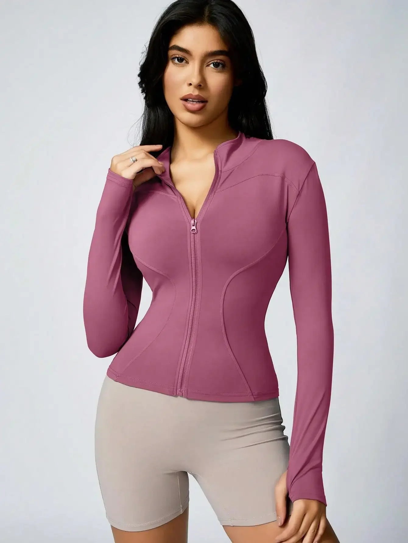 Zip-Up Turtleneck Sports Jacket