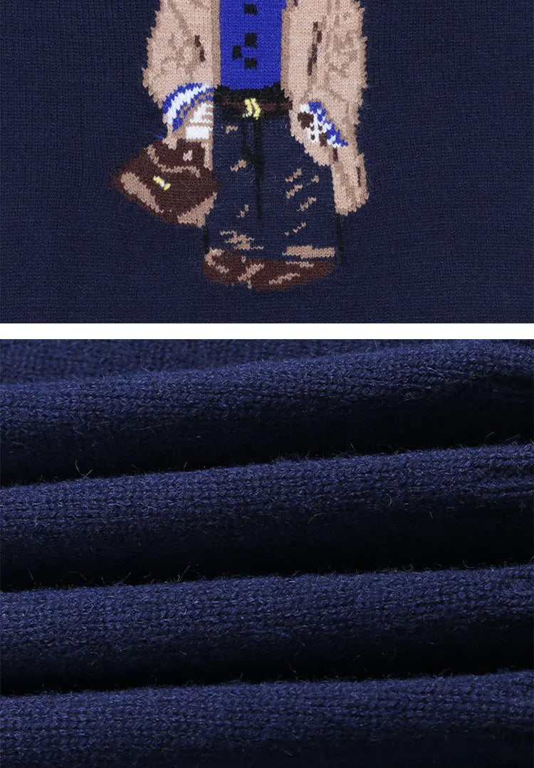 Winter Bear Crest Designer Pullover