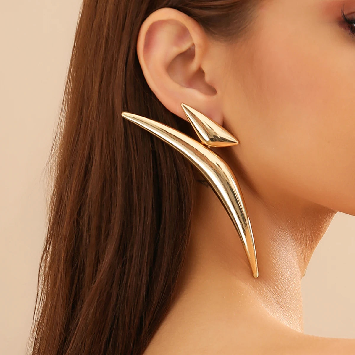 ItsYara Pharaonic Curved  Earrings