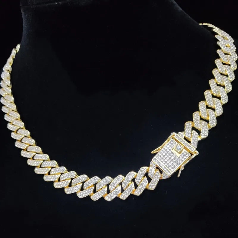 ItsYara Cuban Chain Iced Out Bling Necklace