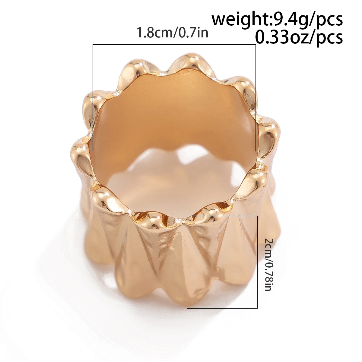 ItsYara Pharaonic Pleated Ring